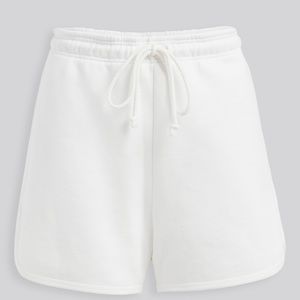 NWT Reformation 70's sweat shorts in white